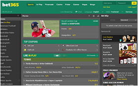 On the bet365 you have an overview of the offered markets and betting options