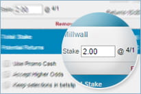 To get the bonus place a bet with predefined odds