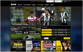 A View of the bwin Homepage.