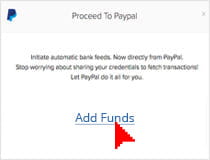 Selecting a way to fund your PayPal account