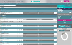 A view of the Karamba in-play arena
