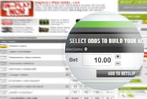 A wager being placed on the Ladbrokes home page