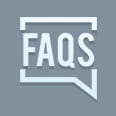 An image that displays the word FAQs