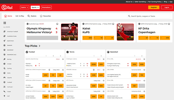 32Red website image 1