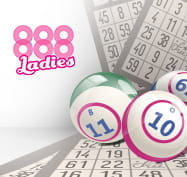 888ladies logo and bingo