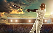 Baseball player in game