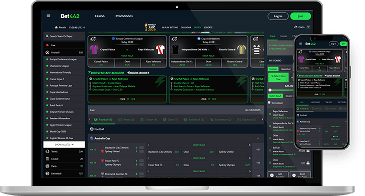 The Bet442 sports betting online platform.