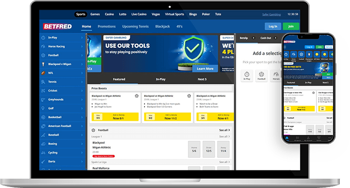 The Betfred online sportsbook.