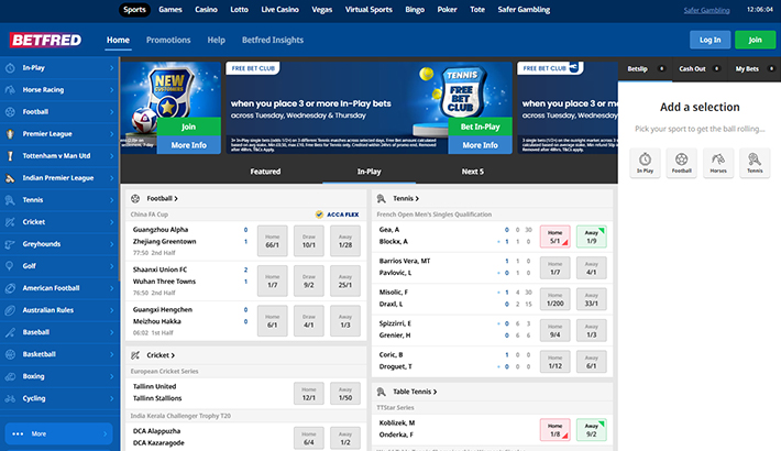 Betfred homepage