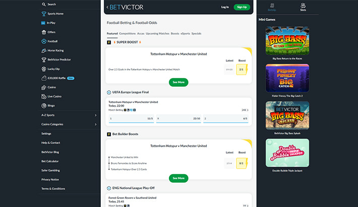 The section for payments comes with a lot of details and many options