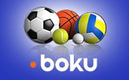 Sports balls and Boku logo