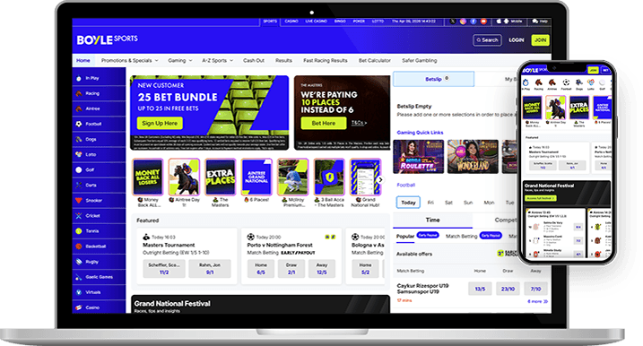 The BOYLE Sports online sportsbook.