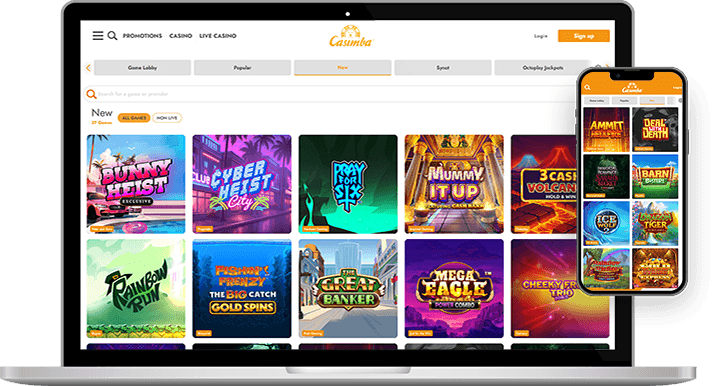 The Casimba casino slots collection.