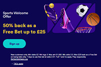 Get £25 free bet at Casumo sports