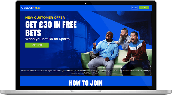 The Coral free bets offer.
