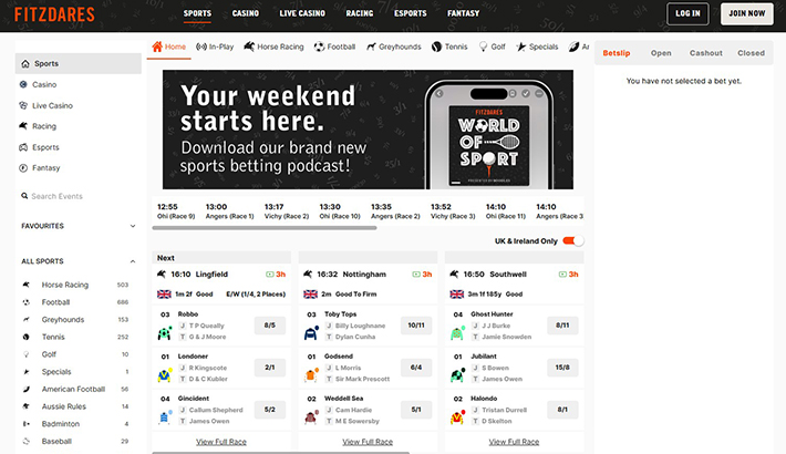 Fitzdares website