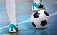 Futsal player in a game