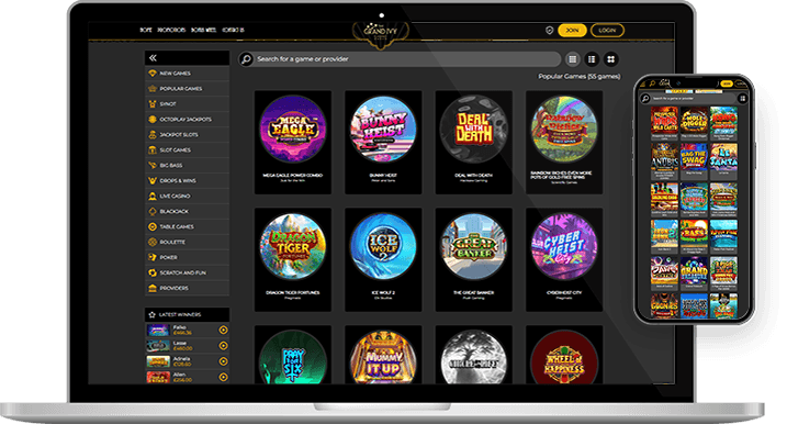 The Grand Ivy casino slots collection.