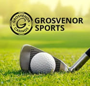 Golf ball and a golf club with the Grosvenor logo