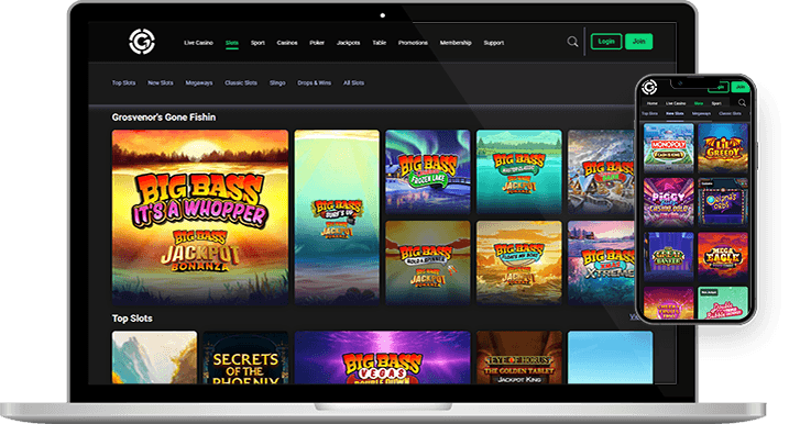 The Grosvenor casino slots collection.