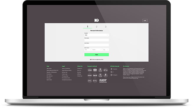 how to register an account at 10bet