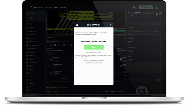 Claim your free bet bonus