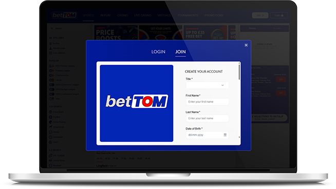 how to register an account at betTOM