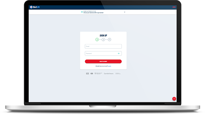 Account registration at BetUK