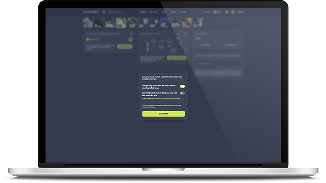 CopyBet payment options