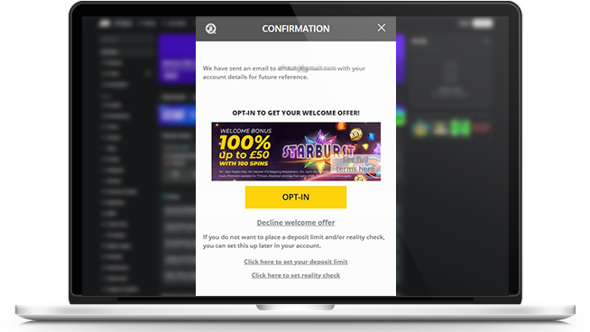 Receive your free bet token