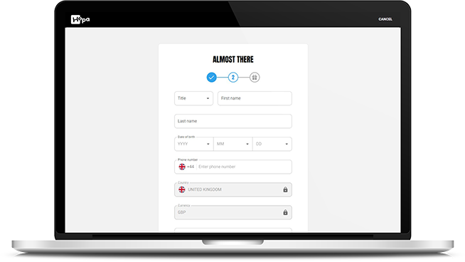 Deposit methods at Hopa