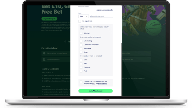 Opt in for your Lottoland welcome offer