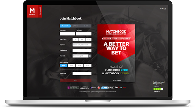 Matchbook registration form