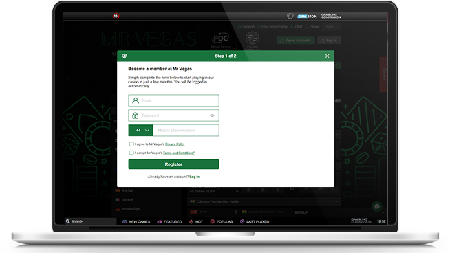 The Mr Vegas sports betting website