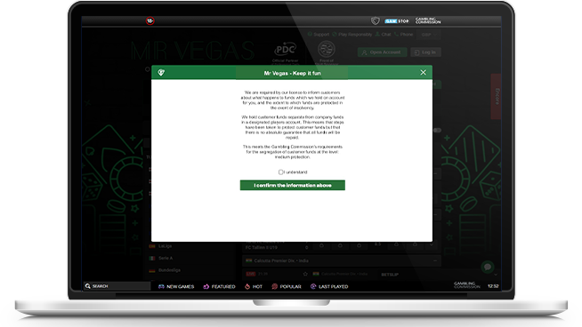 Placing a qualifying bet for the Mr Vegas welcome offer
