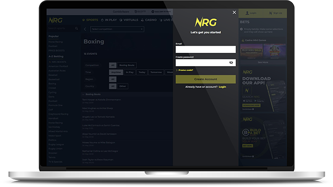 NRG account creation