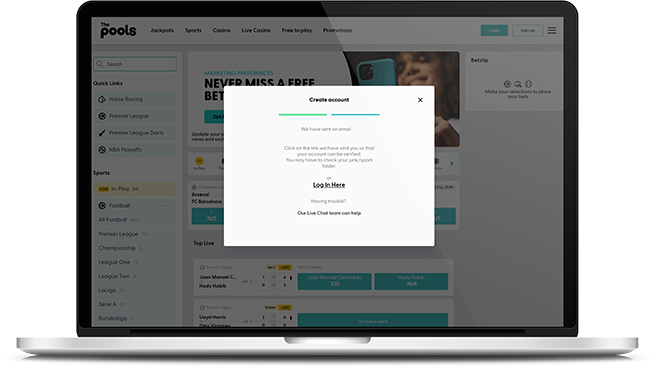 The Pools sports betting site