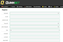 QuinnBet registration page