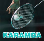 Badminton image with the karamba logo