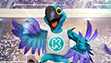 The Karamba parrot mascot