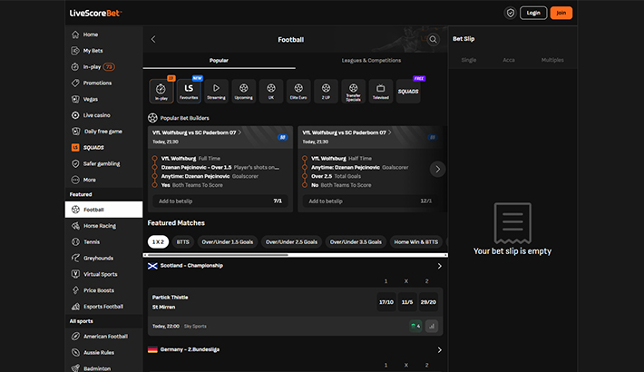 LiveScore Bet website image 2