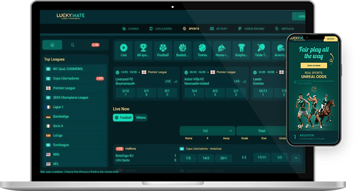 LuckyMate sports betting online platform.