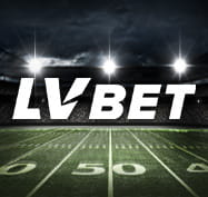 American football image with the LV BET logo
