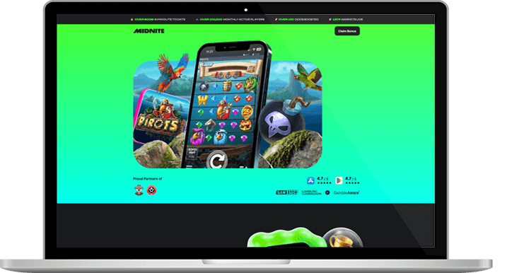 The Midnite casino homepage.