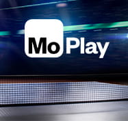 Table tennis bat and ball with the MoPlay logo
