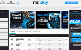 The mr.play homepage.