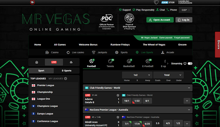 Mr Vegas website image 2
