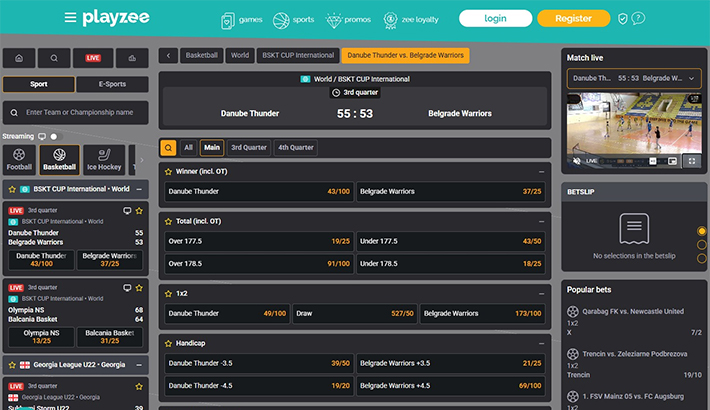 Playzee live betting