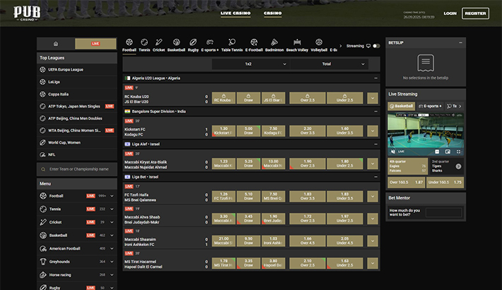 Pub Sports website image 2