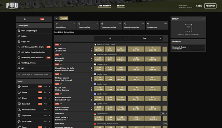 Pub Sports website image 3